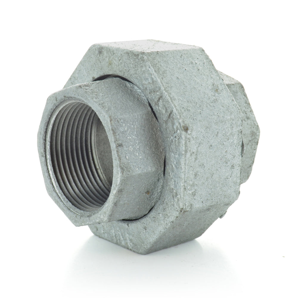 1" Schedule 40  Female NPT Galvanized Welded Malleable Iron Union USA
