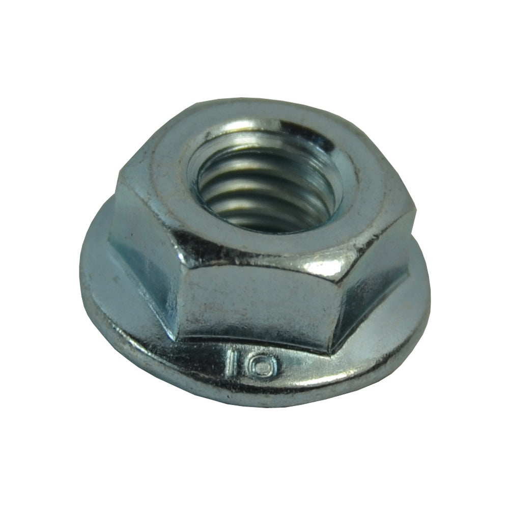 M6 x 1 Coarse Zinc Class 10 Serrated JIS Reduced Hex Flange Lock Nut