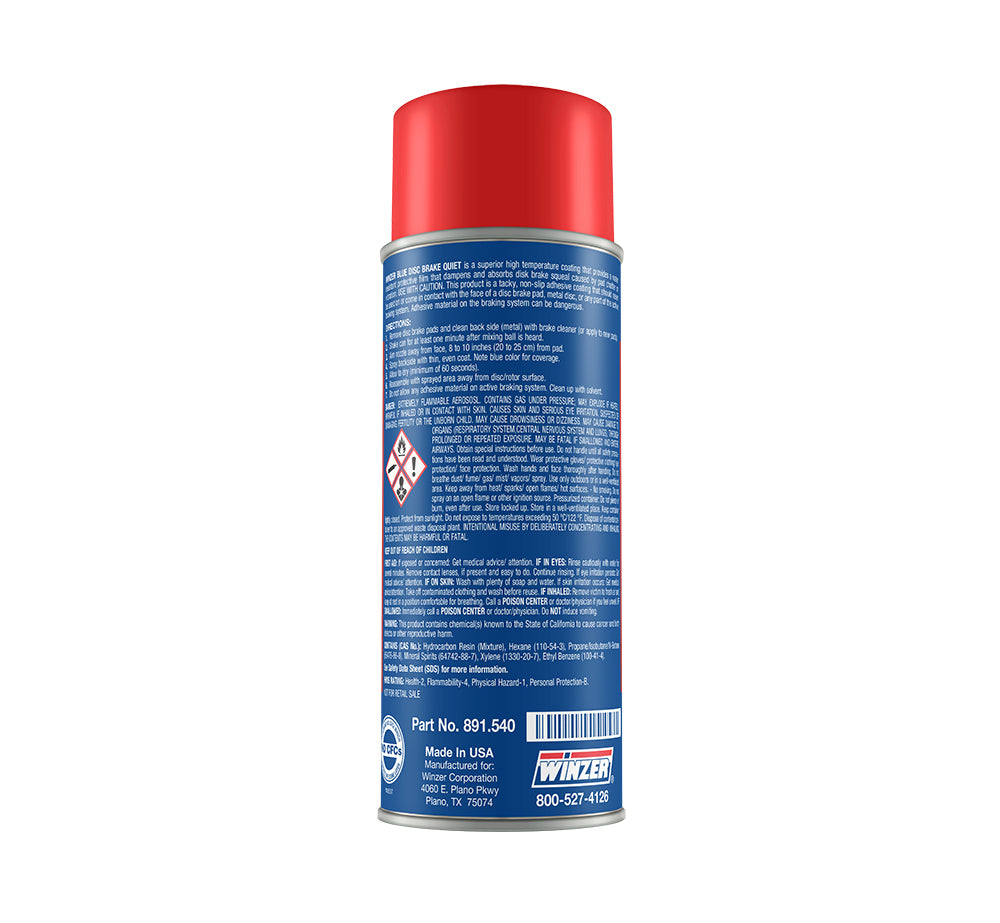 Winzer Blue Disc Brake Quiet - 11 Oz Net Weight - Aerosol