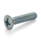 #8-32 x 3/8 Inch Coarse Zinc Plated Steel #2 Phillips Drive Oval Countersunk Head Machine Screw