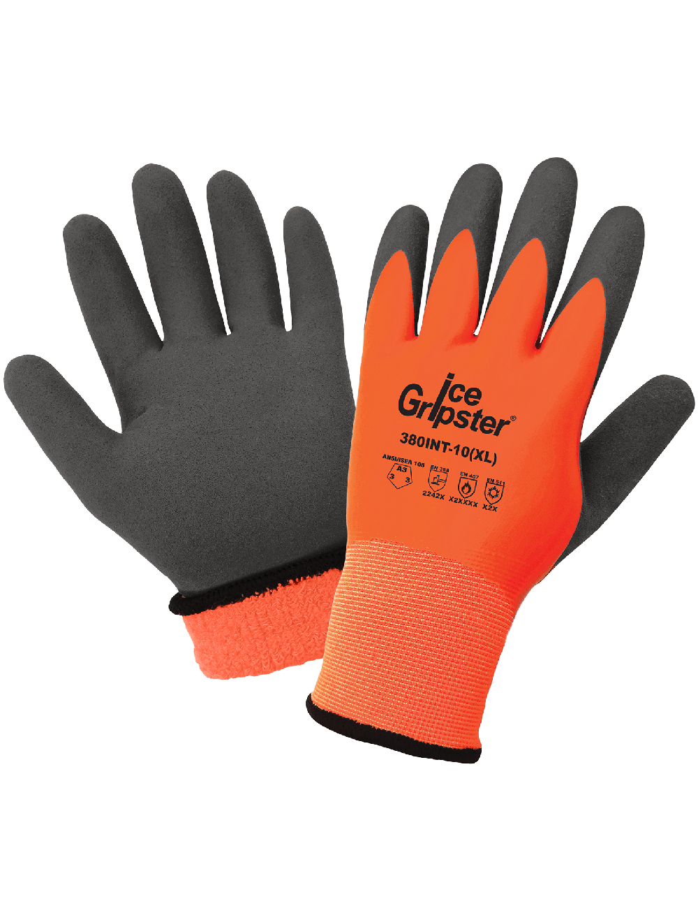 Ice Gripster Cut, Abrasion, And Puncture Resistant High-Vis Double-Coated Low Temp Gloves XX-Large