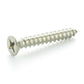 #10-12 x 1/2 Inch Plain 18-8 (A2) Stainless Steel Flat - Countersunk Head Type-A Self-Tapping Sheet Metal Screw