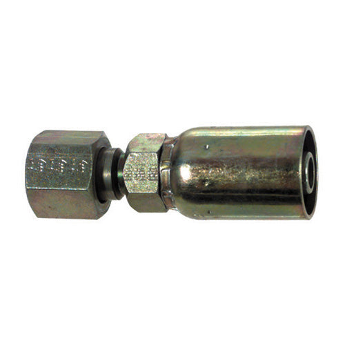 Female Flat Face O-Ring (FFOR) Swivel Straight 1/4 Inch Hose X 1/2 Inch Tube