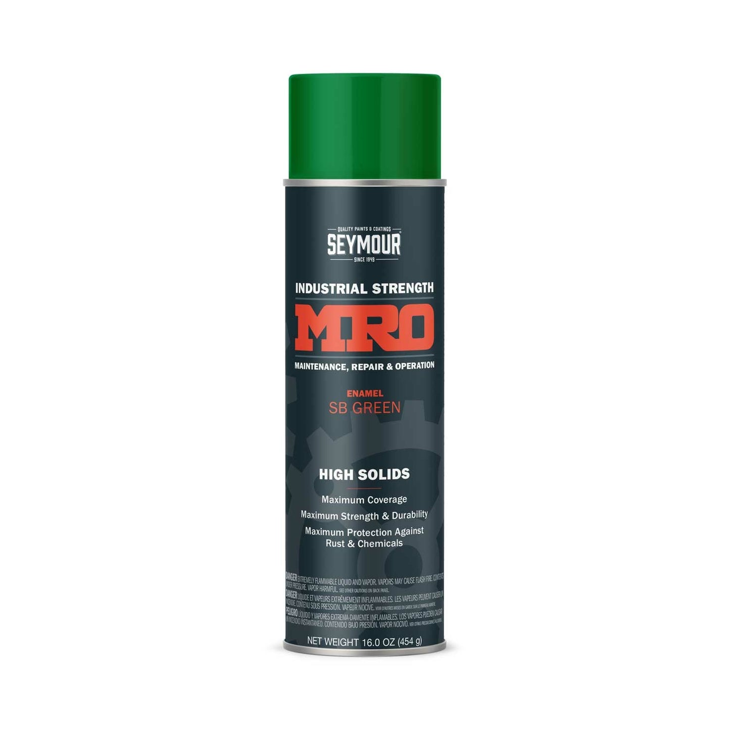 MRO Industrial High-Solids Spray Paint- SB Green - 16 OZ. Net Fill Wt.