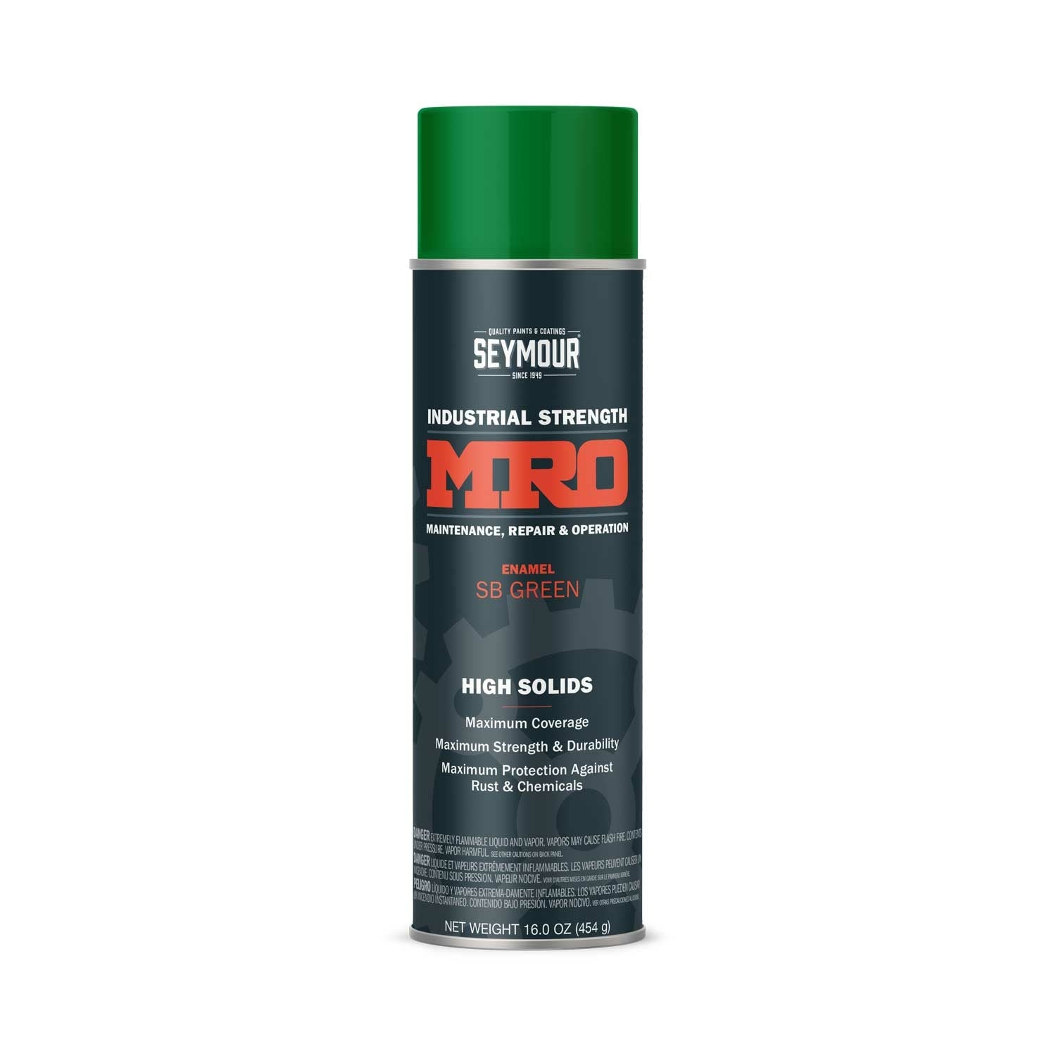 MRO Industrial High-Solids Spray Paint- SB Green - 16 OZ. Net Fill Wt.