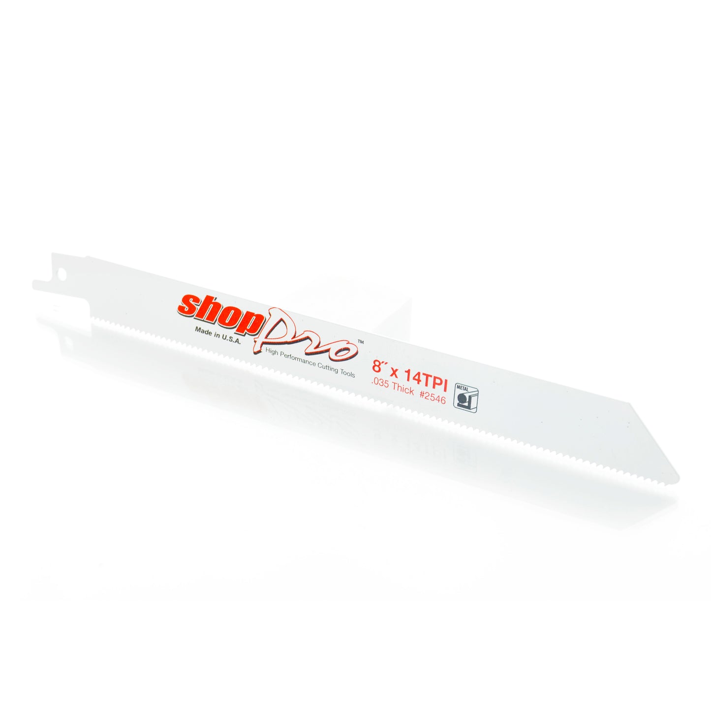 ShopPro 8 x 3/4 x .035 Cobalt Metal Cutting Reciprocating Saw Blade - 14 Tpi