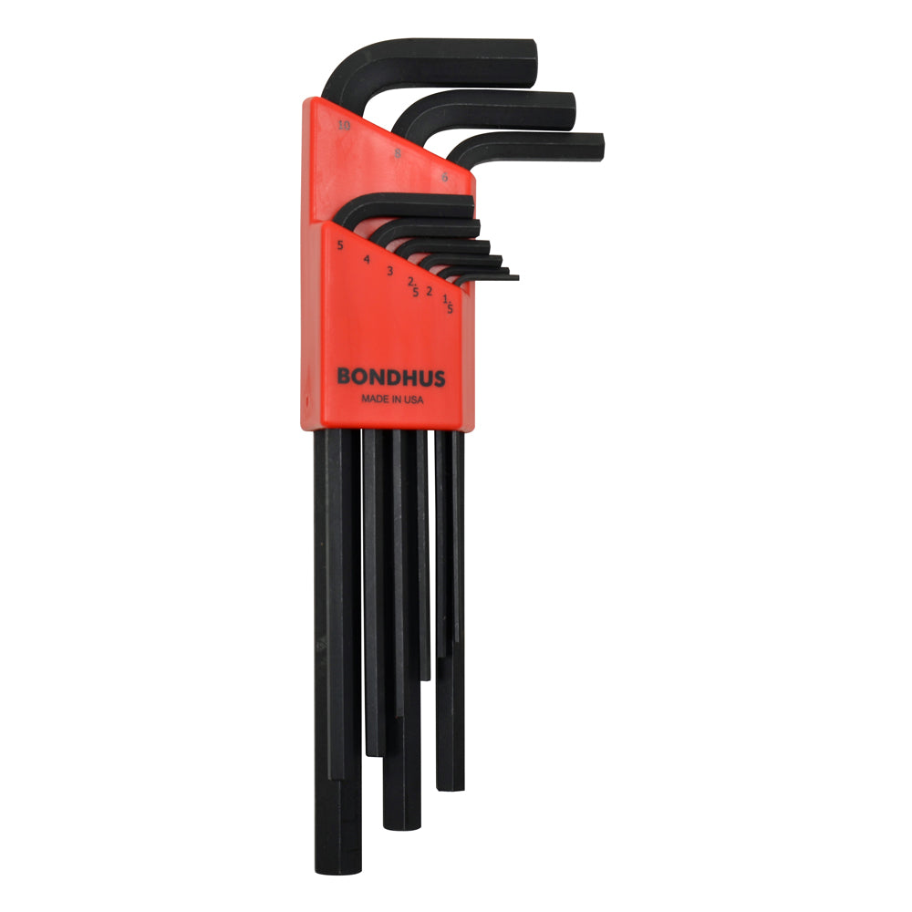 M1.5 To M10 L-Handle Long Arm Wrench Hex Key Set