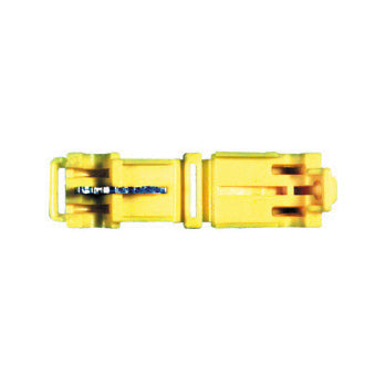 12 Awg 0.250 Inch X 0.032 Inch Yellow Nylon Insulated T-Tap Self-Stripping Male Tab Female Disconnect