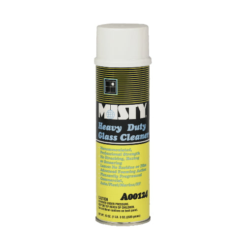 Misty Heavy-Duty Glass Cleaner, Citrus, 20 Oz Aerosol Spray, 12 / Carton