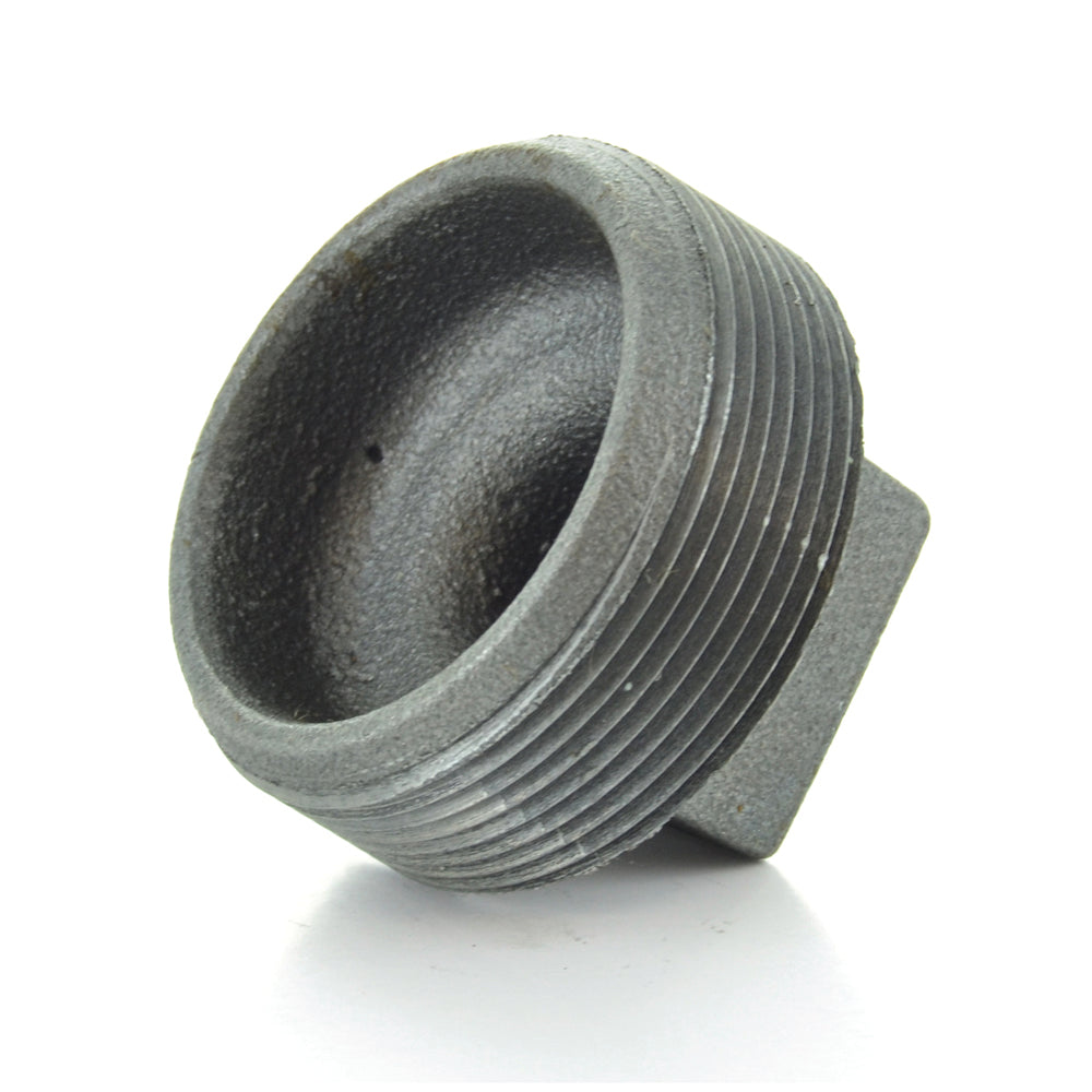 1" Schedule 40 Malleable Iron Square Head Pipe Plugs Black