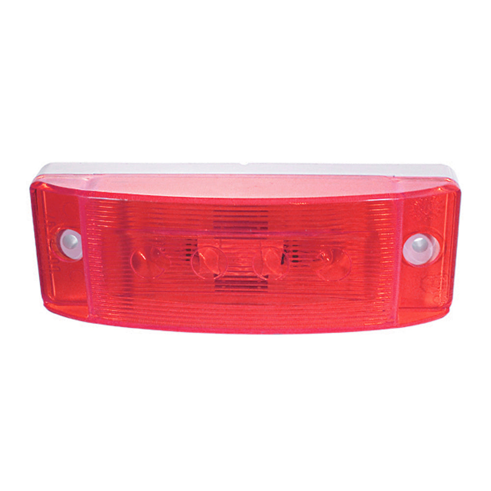 Sealed Two Bulb Clearance Marker Red With Rectangular Mount
