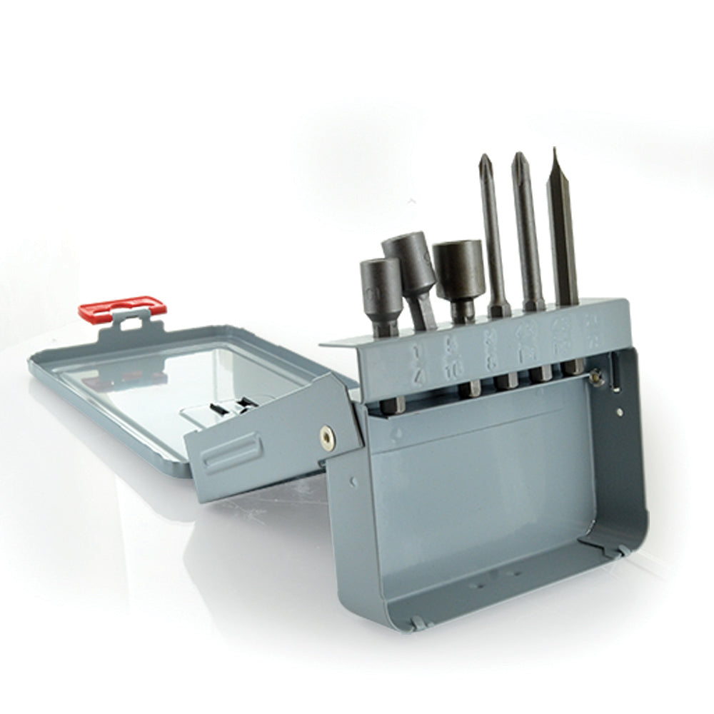 1/4" Shank Service Kit - Msh 1/4 Msh 5/16 Msh 3/8 #1 Phil 43P1 #2 Phil 43P2 #8 Slot 26-7S Metal Storage Case
