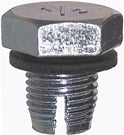 1/2-20 x 3/4 Inch Yellow Bright Zinc Plated Steel Oil Drain Plug