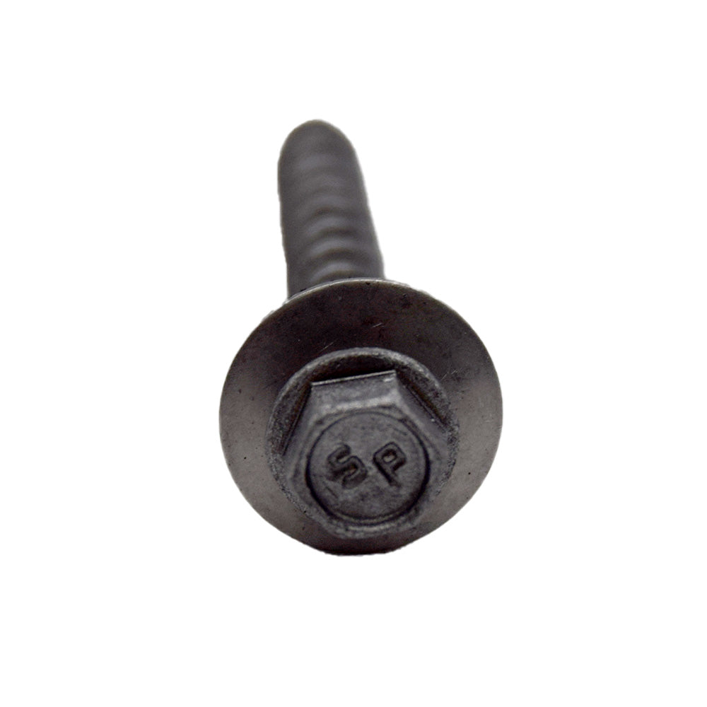 #10 x 1-1/2 Unslotted HI-Hex Washer Head Type 17 Screw w/SS Bonded Sealing Washer for Metal to Wood- Weather Coated