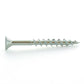 #8 x 1-1/4 Inch Zinc Plated Steel Type 17 Point Square/Phillips Flat Head With Nibs Wood Screw