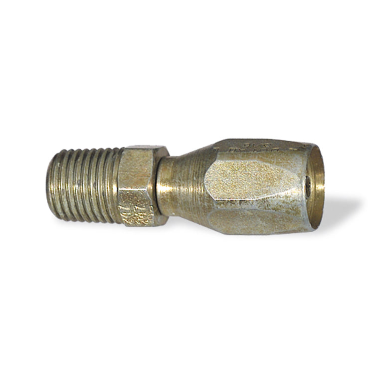 5/16 Inch X 3/8 Inch Male Pipe Rigid NPTF Yellow Zinc 247 N Series Weatherhead Field Attachable Coupling