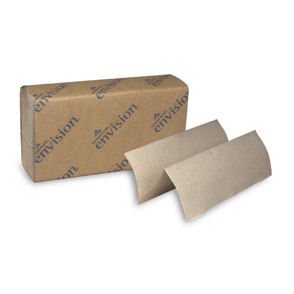 9-1/5 Inch X 9-2/5 Inch Envision Multifold Brown Paper Towels