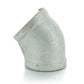 3/8" Schedule 40  Female NPT Galvanized Welded Malleable Iron 45 Degree Elbow USA