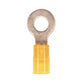 12-10 Gauge Ring Terminal 1/4" Stud Nylon Insulated Yellow