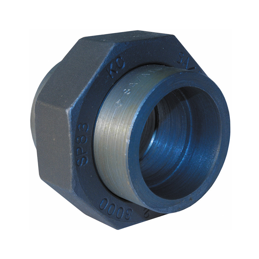 2 Inch Sch 80 Socket Weld Black Forged Steel Union