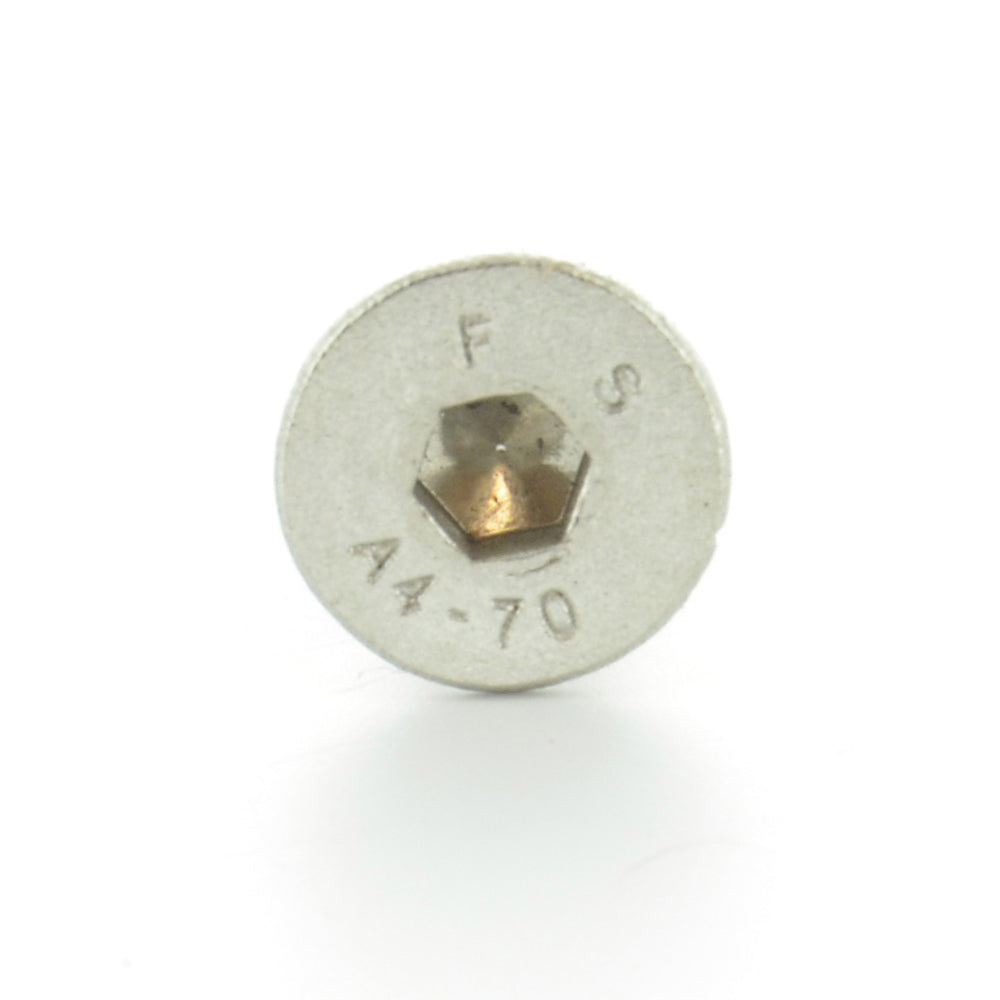 M5 x 0.8 x 30 Mm Coarse Plain 316 (A4) Stainless Steel DIN 7991 Flat Head Socket Cap Screw