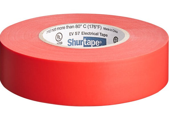 Professional Grade Vinyl Electrical Tape - Red - 3/4 x 60'