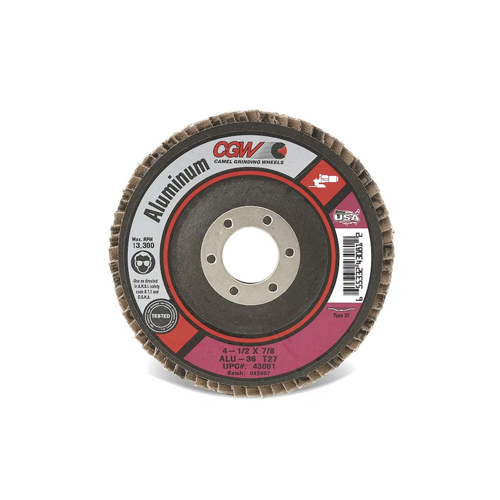 4-1/2 Inch X 5/8-11 Inch 36 Grit Type-27 Aluminum