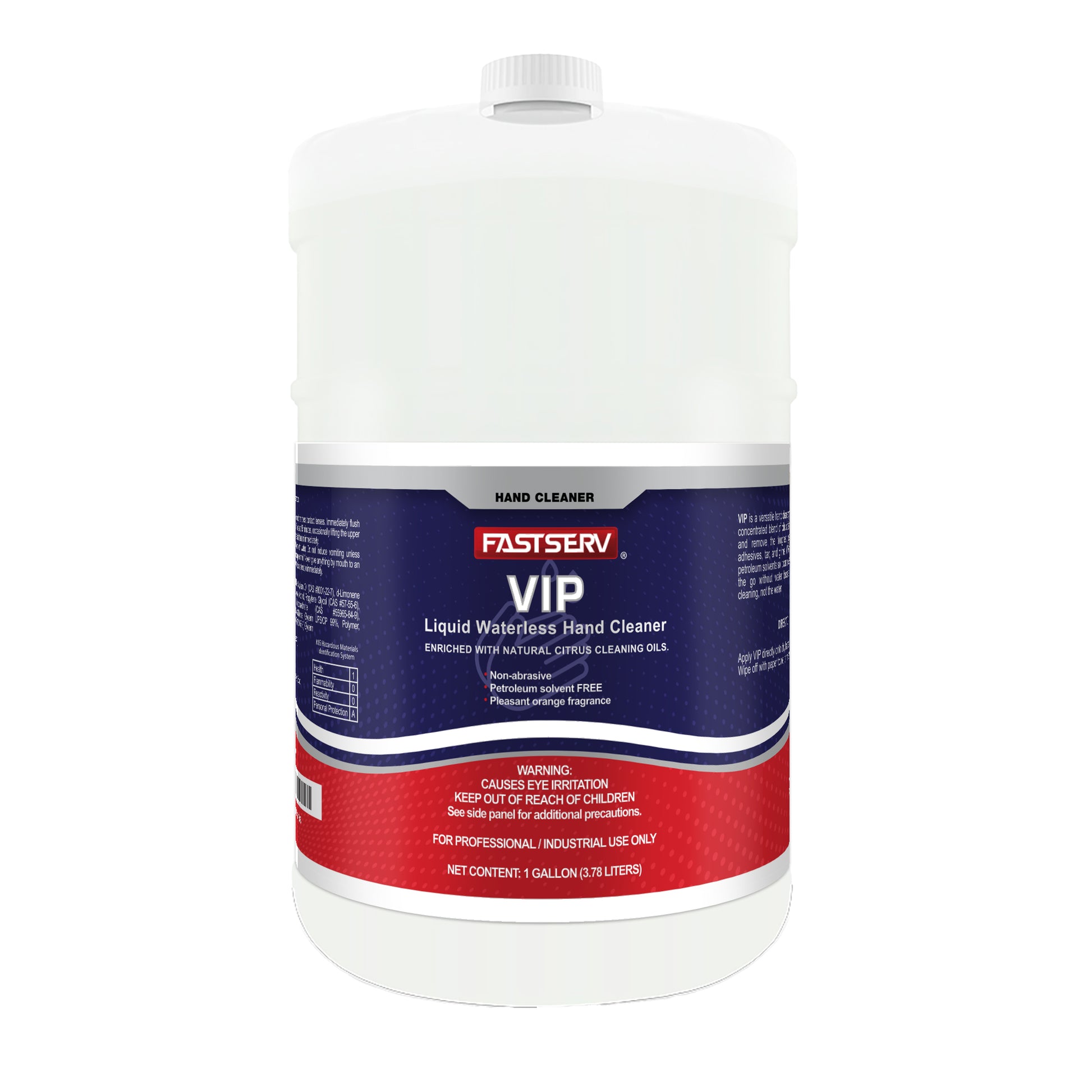 Fastserv Vip Liquid Waterless Hand Cleaner - 1 Gallon Bottle