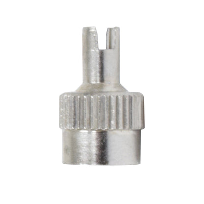 Screwdriver Type Tire Valve Stem Cap Nickel Plated Brass