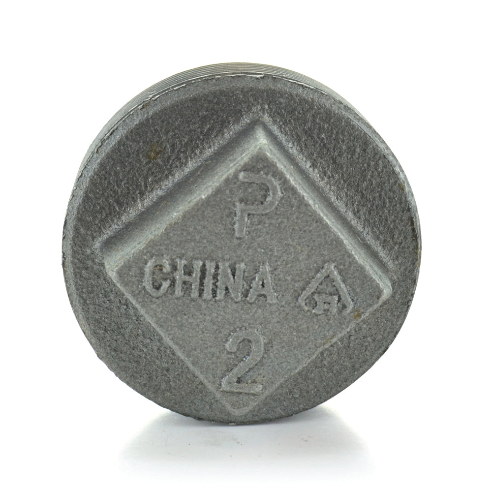 3" Schedule 40 Male NPT Black Malleable Iron Square Head Pipe Plug