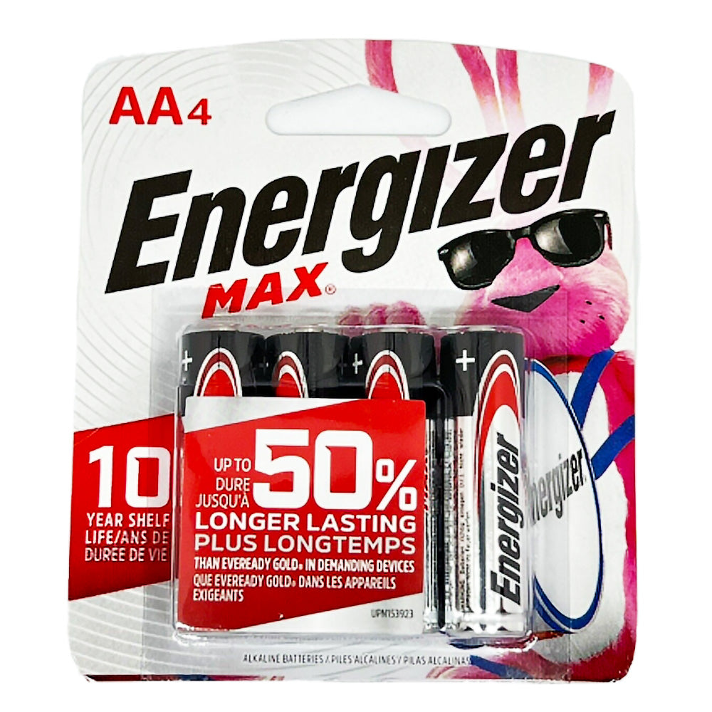 Energizer Max 1.5V AA Cell Alkaline Battery - Pack of 4