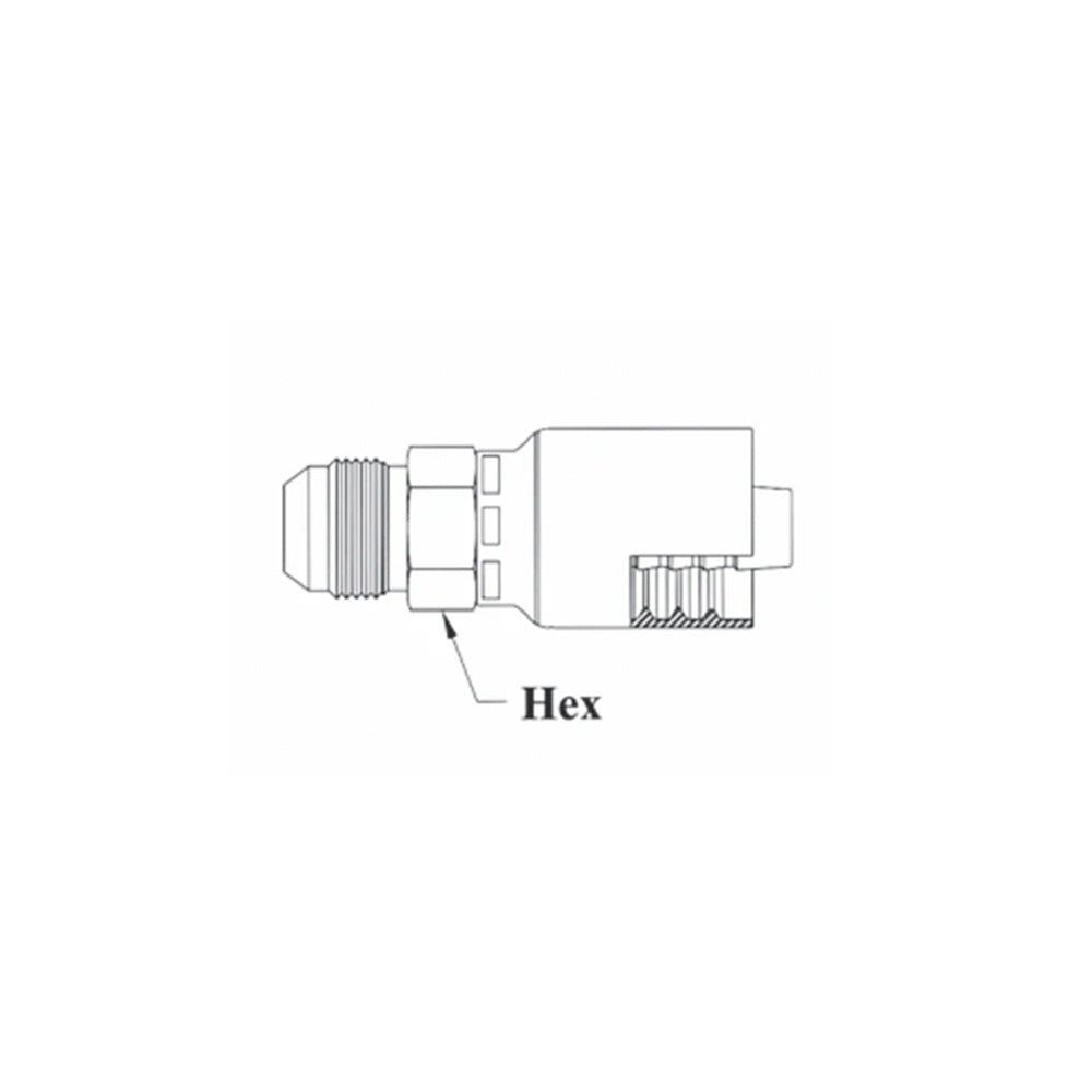 1 Inch Hose X 1-5/16X12 JIC 37 Male Rigid
