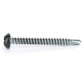 #8 x 1 Inch Painted Self-Drilling Pan Head Square Drive Screws - Black