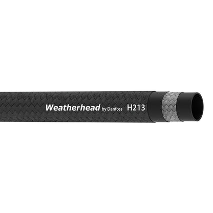 5/8 Inch Id X 61/64 Inch Od Black With Green Stripe Fiber Braid Cover Truck Hose - Sold Per Foot
