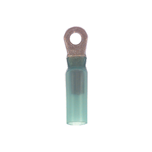 16-14 Gauge Ring Terminal Solder Shrink Nylon Insulated #8 Stud Blue