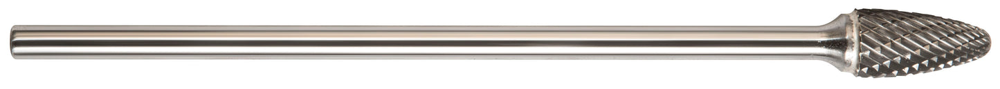 1/2 Inch Tree Radius End 1/4 Inch X 6 Inch Shank Sf-5L6 Premium Carbide Bur