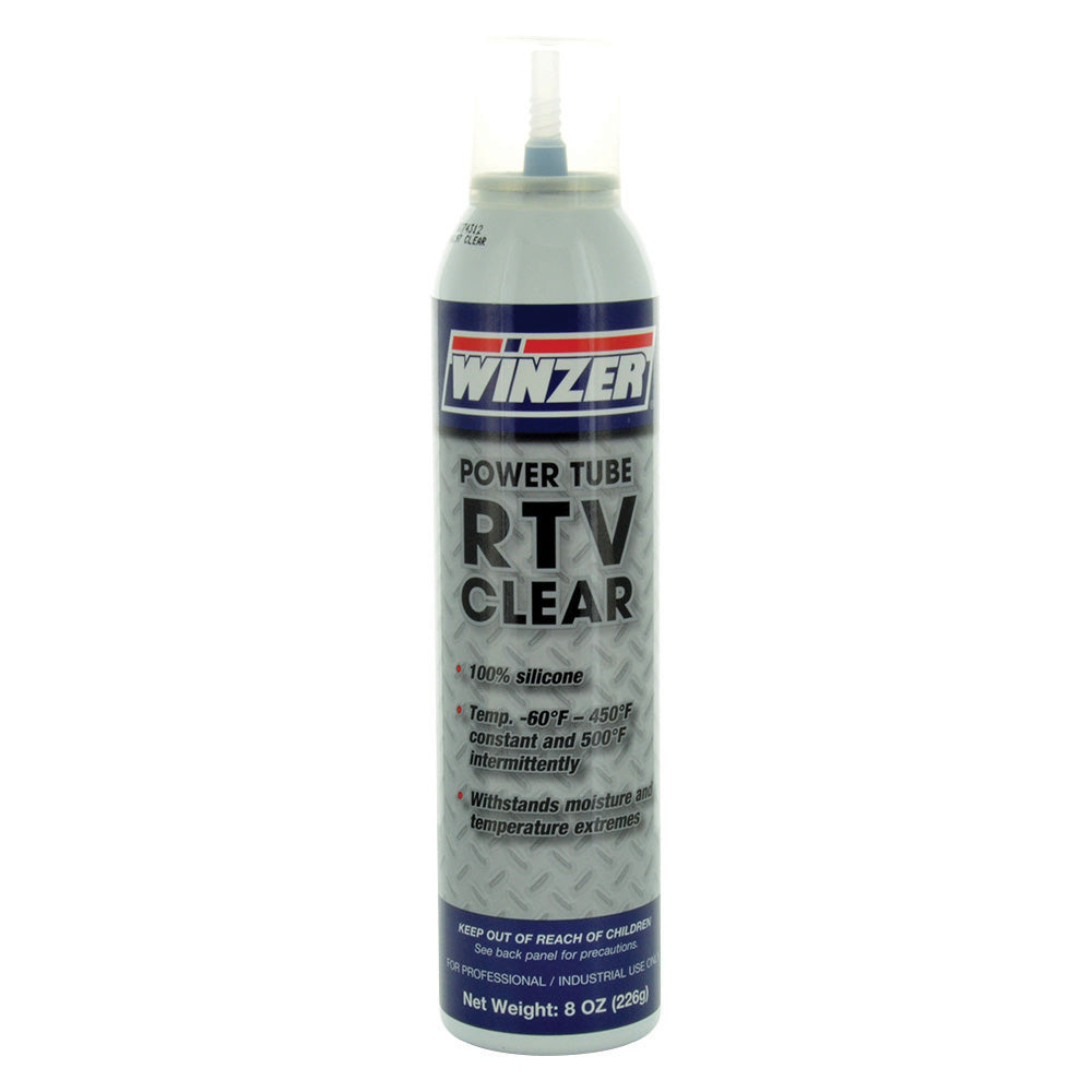 Winzer Power Tube RTV Silicone Clear - 6.75 Oz Net Weight - Aerosol