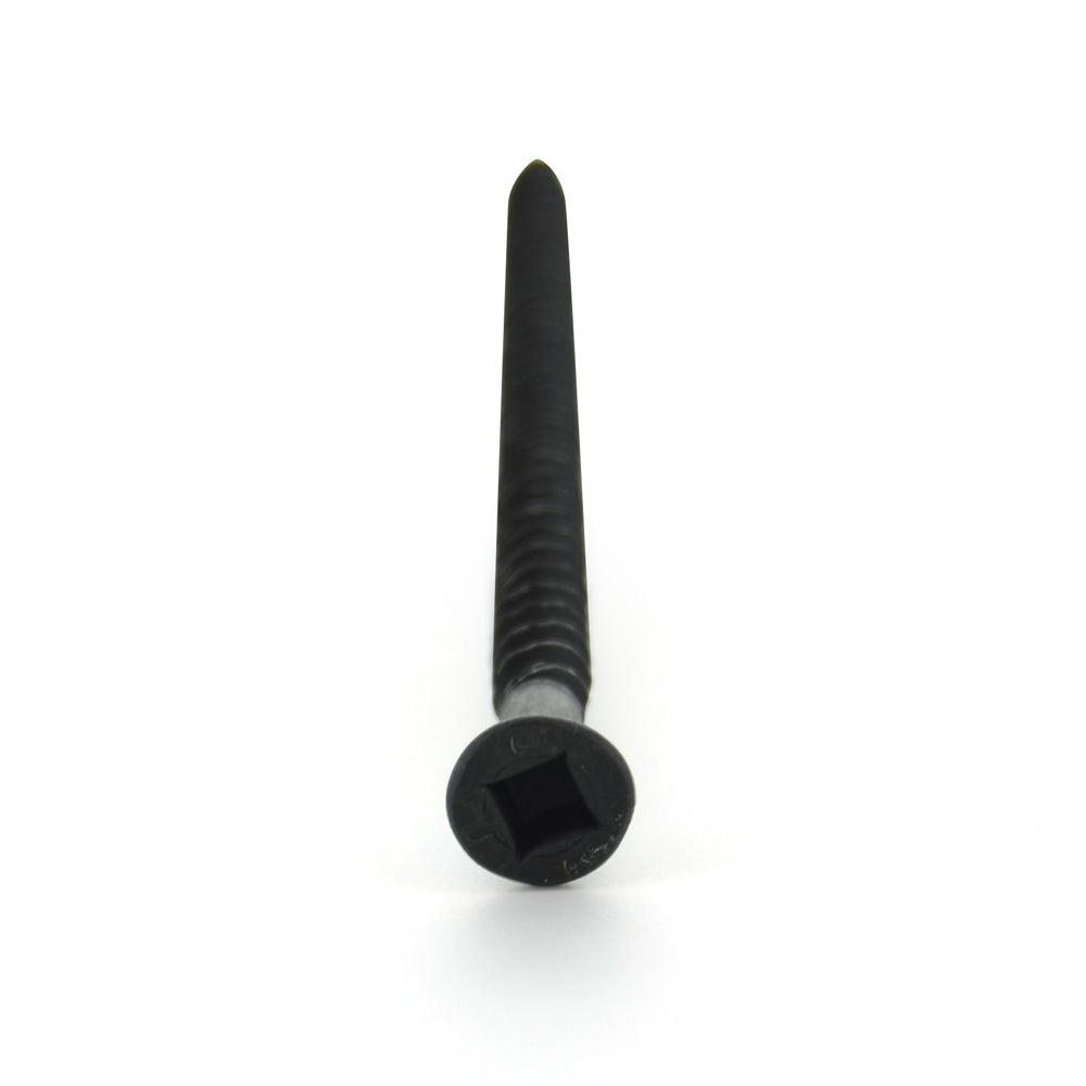 #6 x 1-5/8 Inch Sharp Point #1 Square Drive Trim Head Black Phosphate Steel Drywall Screw