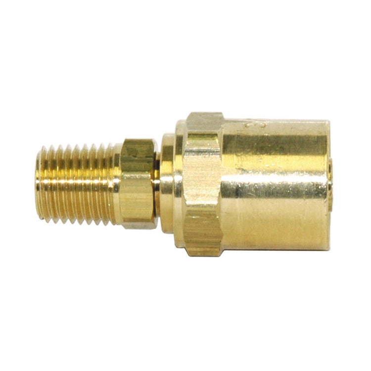 3/8 Inch X 11/16 Inch Yellow Zinc CA360 Brass Air Hose End