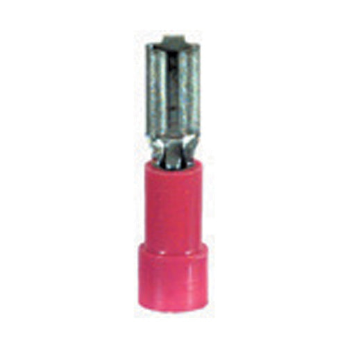 22-18 Gauge Female Push On Connector 1/8" Tab PVC Insulated Red