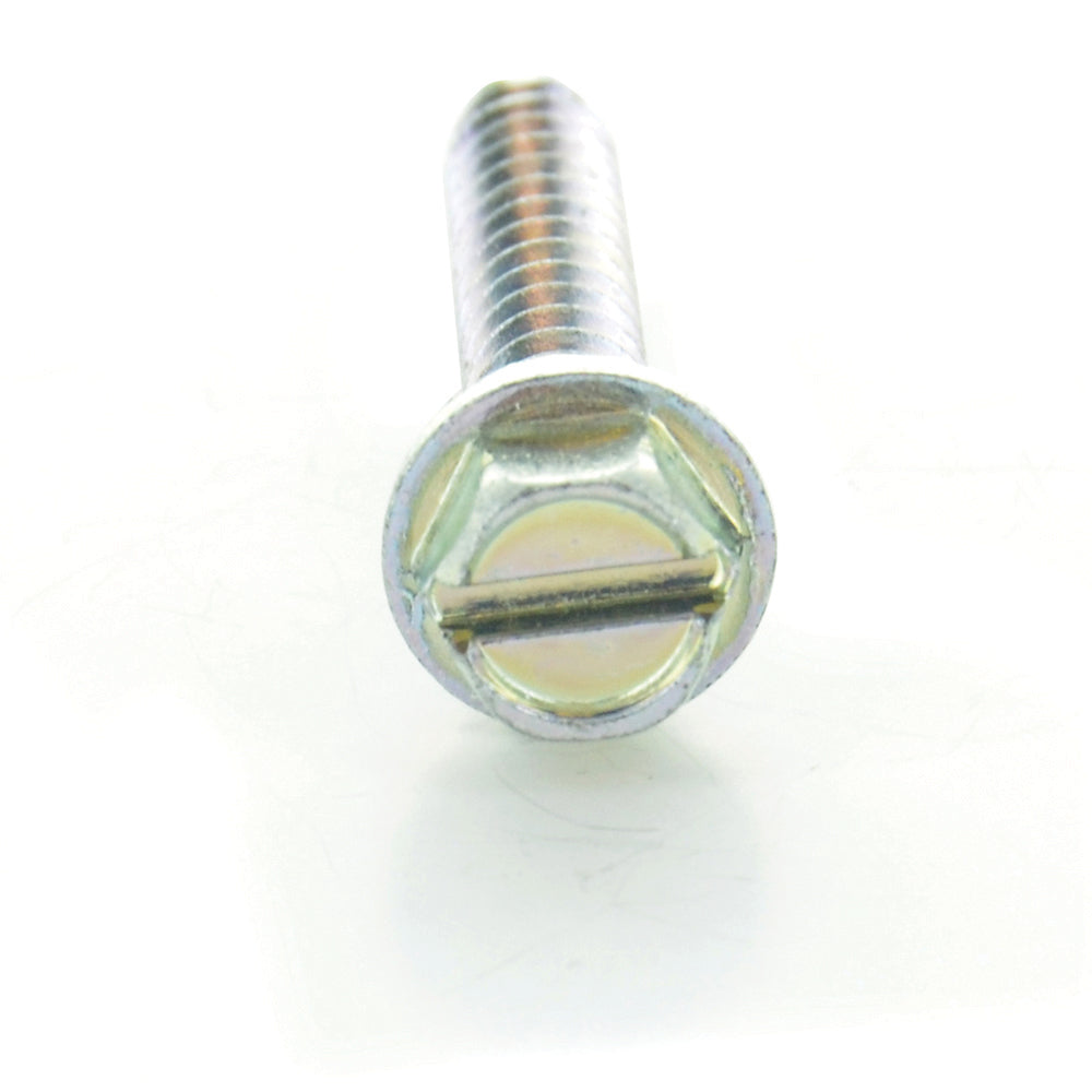 1/4 x 1-1/2 Inch Slotted Hex Washer Head Drill Point Tek Crimptite Zinc