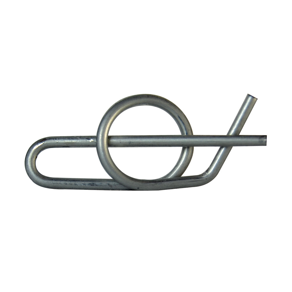 1.214 Inch Locking Cotter Pin Fits Shaft 3/8 Inch Regular Zinc Coated Ring Clip