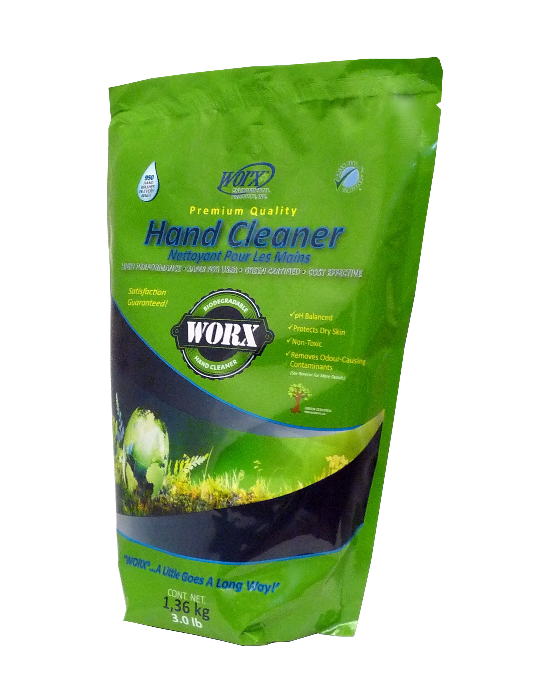 4.5Lb Refill Bag For Worx Biodegradable Waterless Hand Cleaner. For Use With Any Worx Dispensers