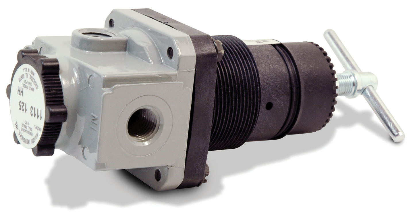 1/4 Inch NPT 5 - 125 Psi 50 Scfm Die-Cast Aluminum Heavy Duty Air Line Regulator