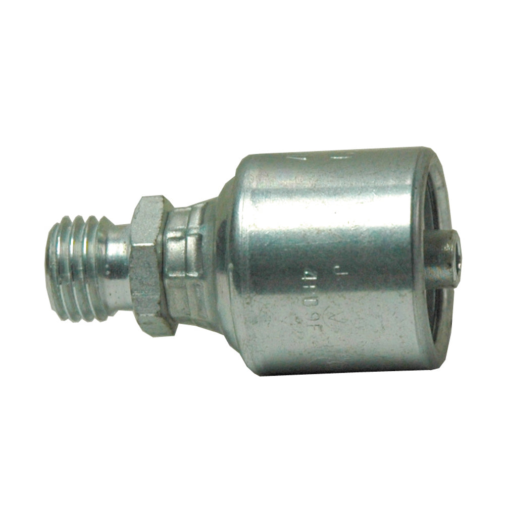 #10 x 3/8 Inch X 10 Mm Male DIN 24 Degree Cone - Heavy Series Tuffcoat Lead Free Megacrimp Coupling