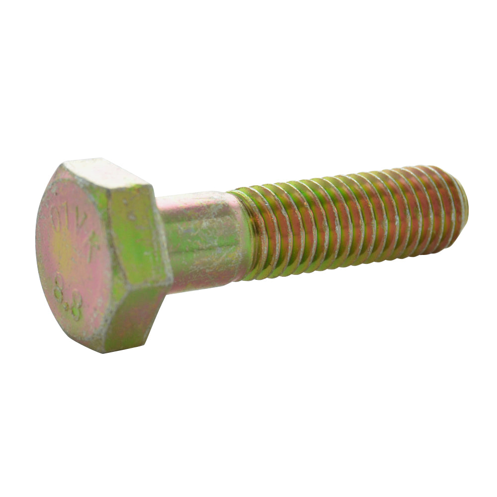 M10 x 1.5 x 80 mm Coarse Class 8.8 Yellow Zinc Steel Hex Head Cap Screw
