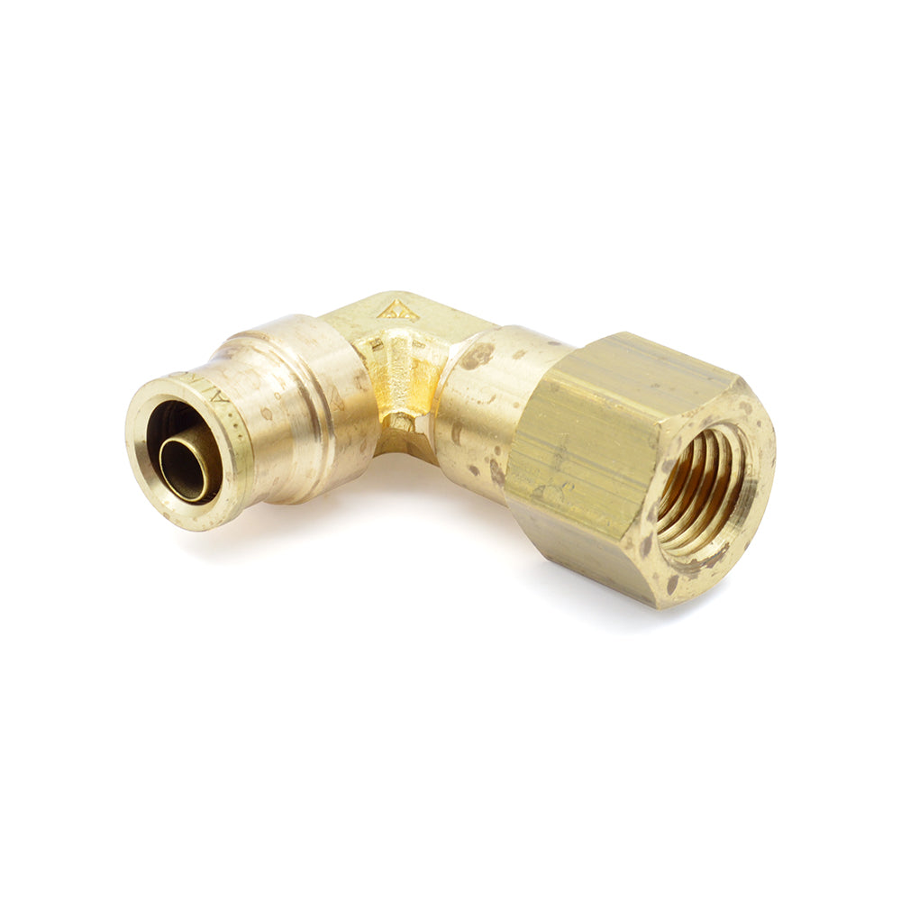3/8" x 1/4" Air Brake Push-On Female Elbow Swivel