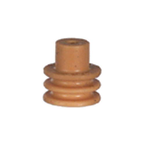 20-18 Awg 7.25 mm Od Tan Liquid Silicone Metri-Pack Series Individual Round Press Fit 1 Way Loose Cable Cavity Seal