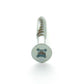 #8 x 1-5/8 Inch Zinc Plated Steel Type 17 Point Square/Phillips Flat Head With Nibs Wood Screw