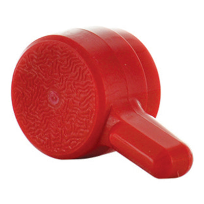 Red "L" Shaped Thumb Screw Knob - #10 (9/16 Inch Diameter)